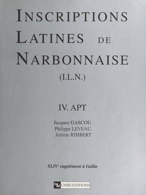 cover image of Inscriptions latines de Narbonnaise (4)